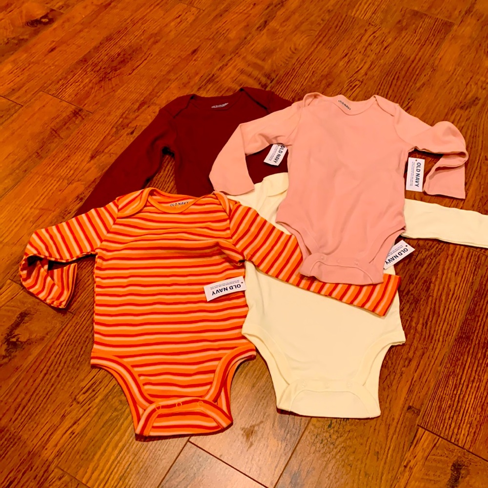 Five long sleeve onesie bundle, 18-24 month, new with tags for girls
